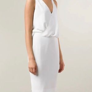 Elizabeth & James Tianey Sleeveless Draped Sheath Dress White Career 8